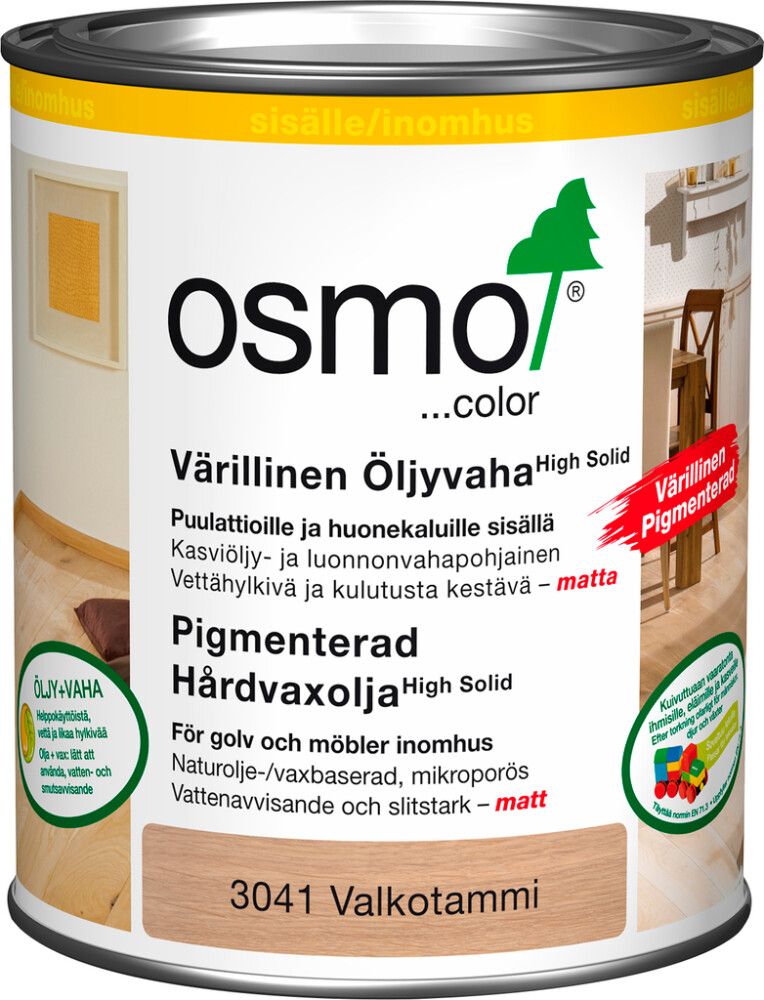 Värillinen Öljyvaha Osmocolor 3041 Valkotammi