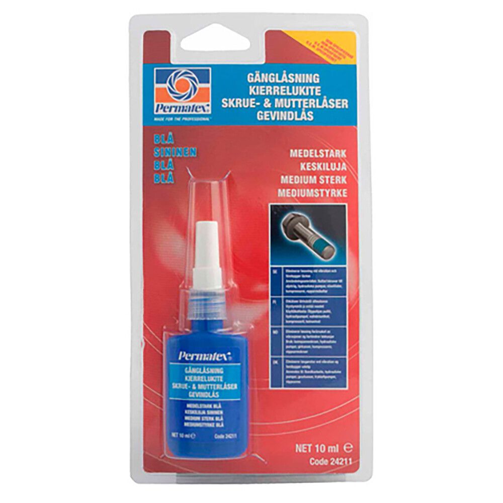 Kierrelukite Permatex keskiluja sininen 10 ml