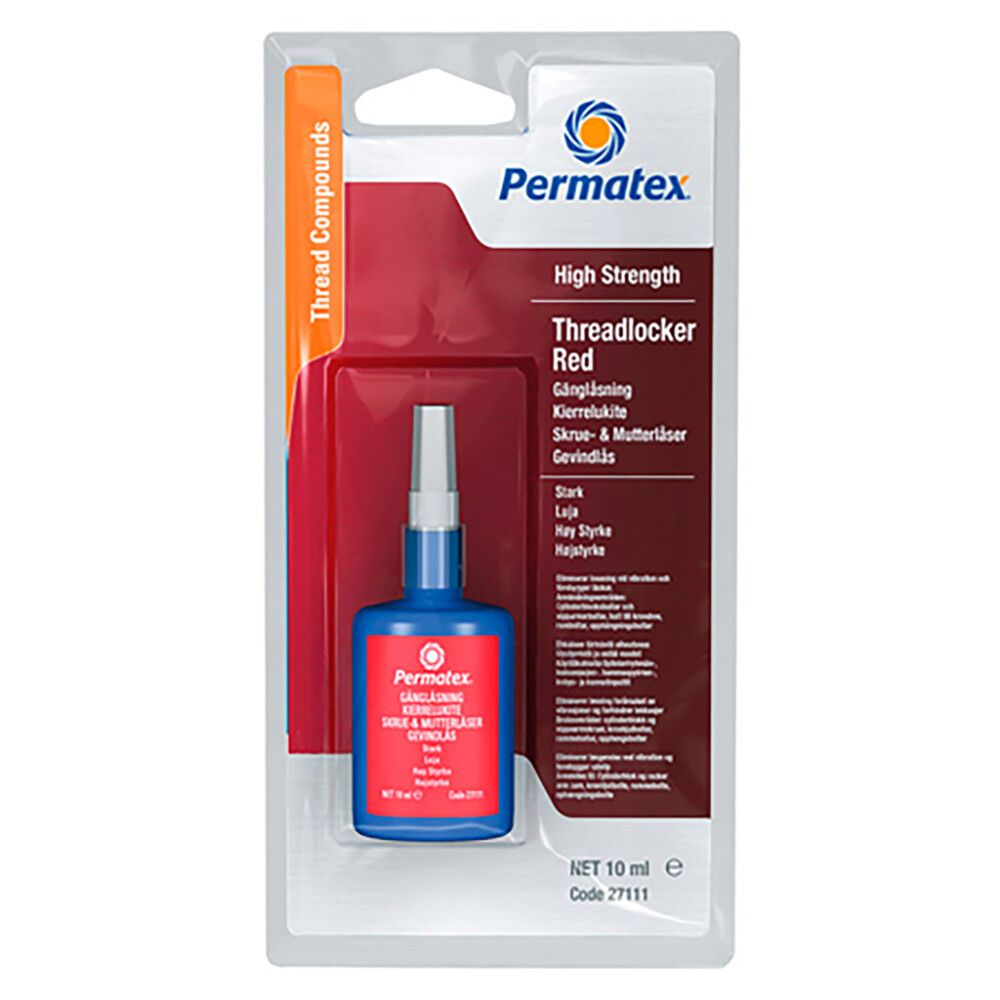Kierrelukite Permatex luja punainen 10 ml