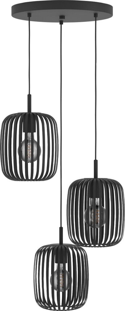 Riippuvalaisin Eglo Romazzina Musta 3-osainen