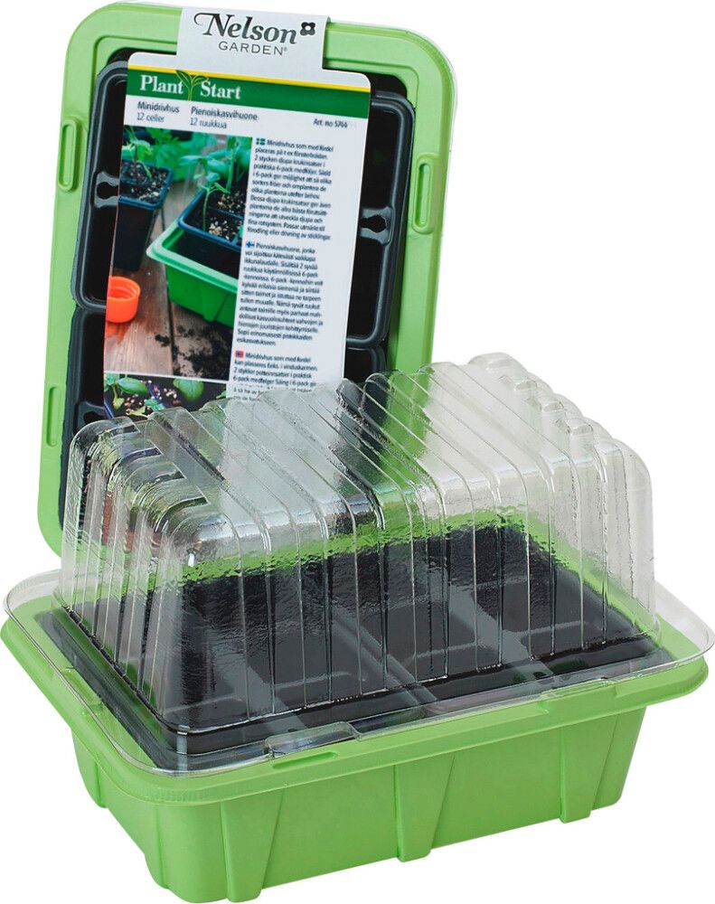 Pienoiskasvihuone Small 23 x 16 cm 12 kennoa