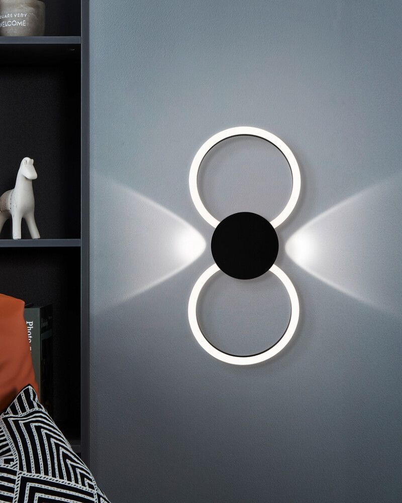 Kattovalaisin Eglo Venticello 1 musta/valkoinen