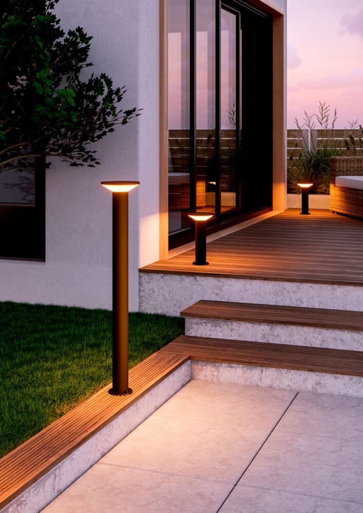 Ulkopylväsvalaisin Eglo Rigosa musta  Ø 18,5 x 100 cm