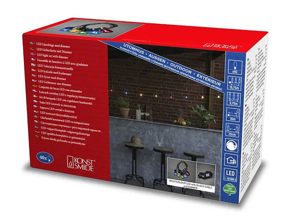 Valosarja Konstsmide värivalot 40-os 9,75 m