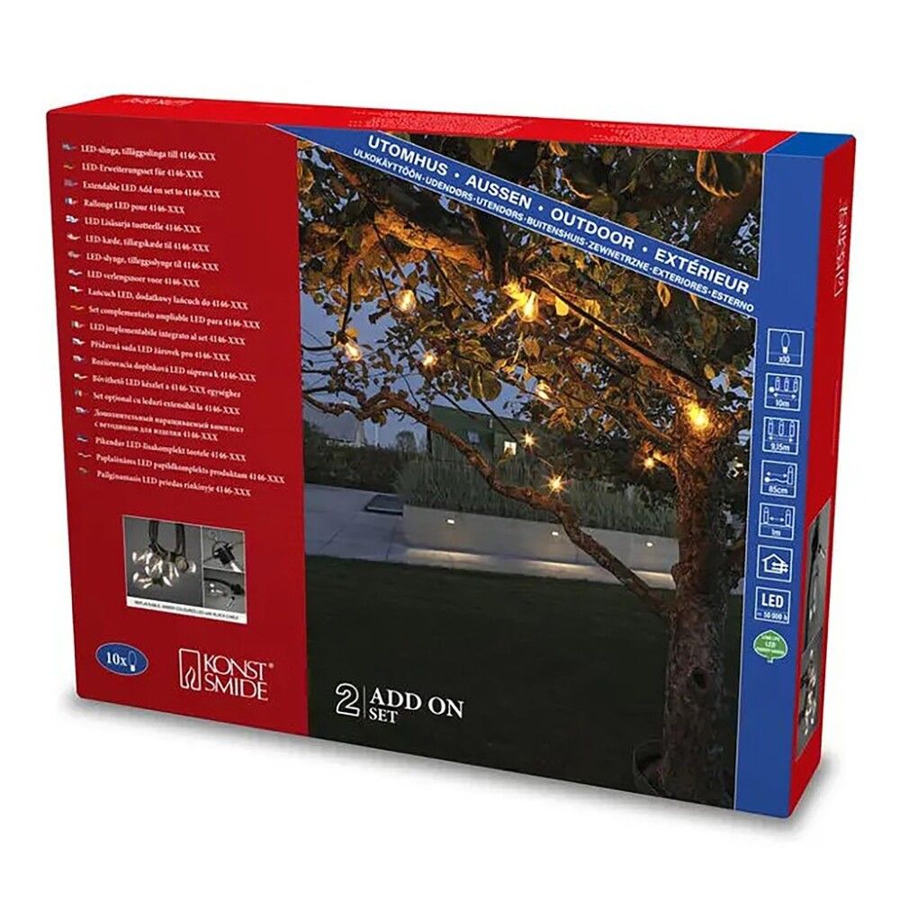 Juhlavalosarja Konstsmide lisäosa E27 IP44 10-os
