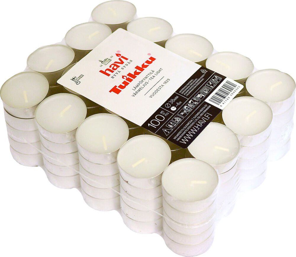 Lämpökynttilä Havi 4 h 100 kpl