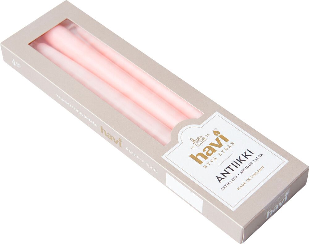 Antiikkikynttilä Havi 28 cm 4 kpl puuteri