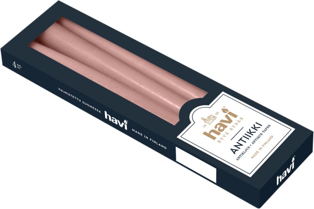 Antiikkikynttilä Havi 28 cm 4 kpl magnolia