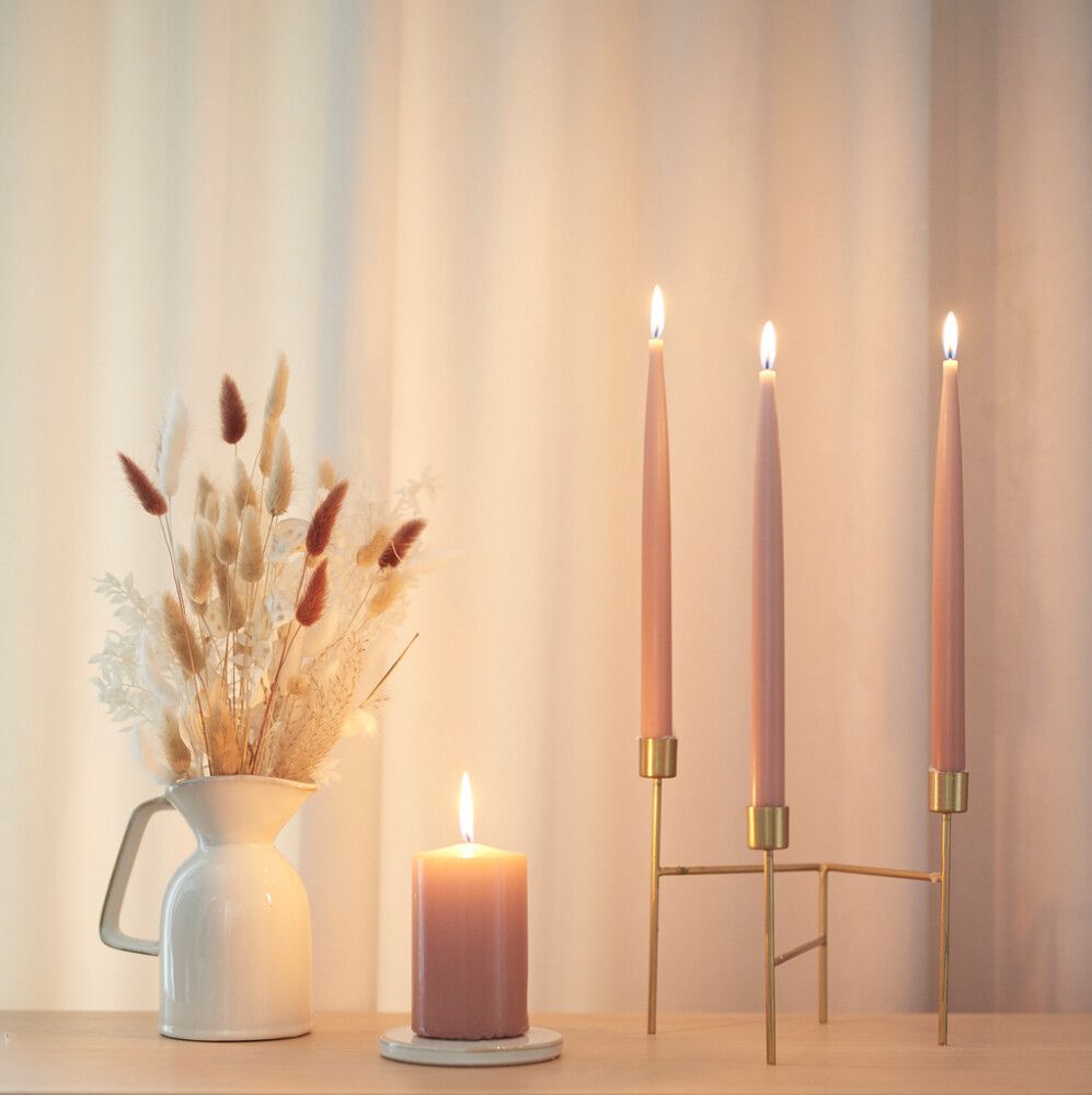 Antiikkikynttilä Havi 28 cm 4 kpl magnolia