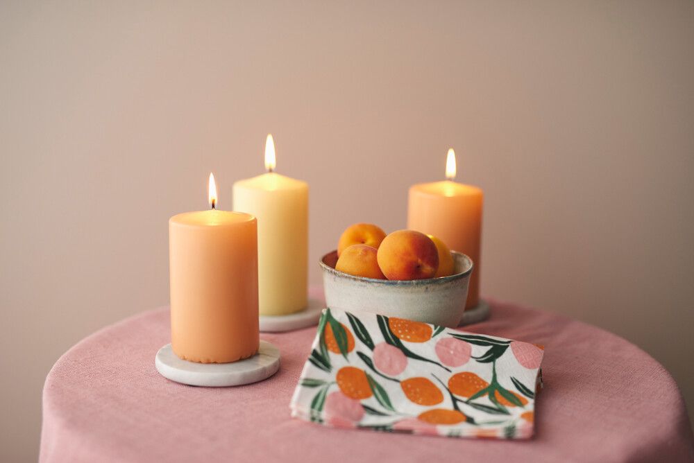 Pöytäkynttilä Havi 70 x 120 mm persikka