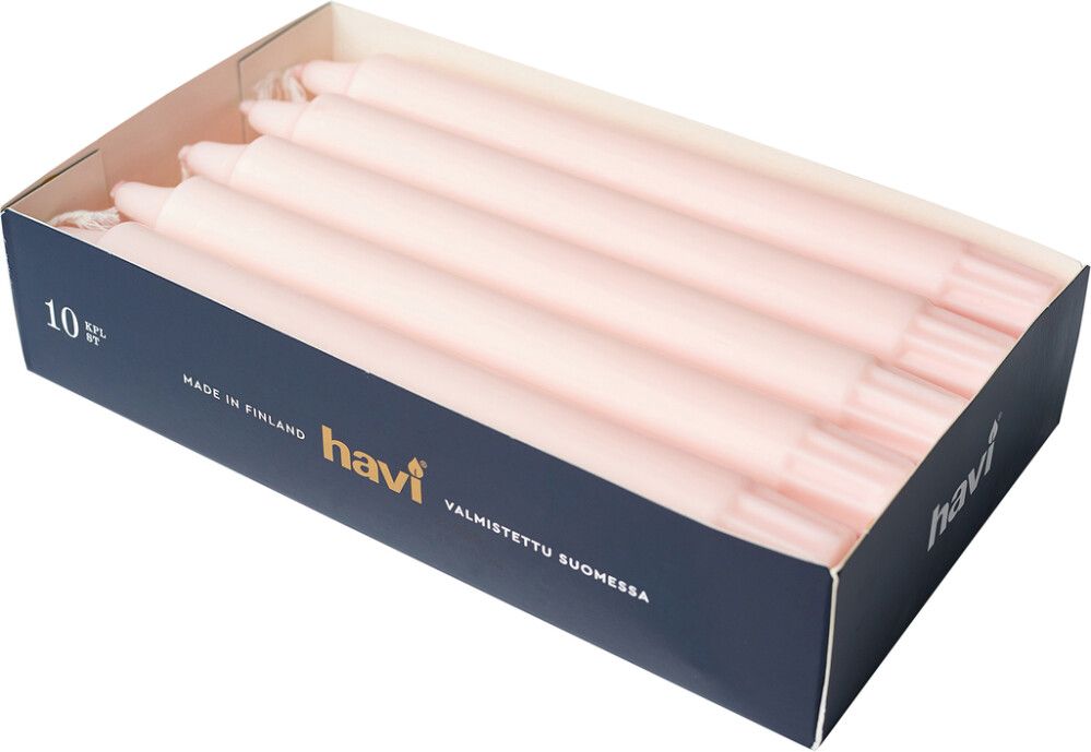 Kruunukynttilä Havi 20 cm puuteri 10 kpl