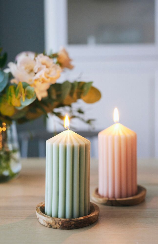 Pöytäkynttilä Havis vekki 68 x 130 mm roosa