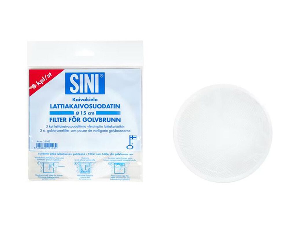 Lattiakaivosuodatin Sini 3 kpl