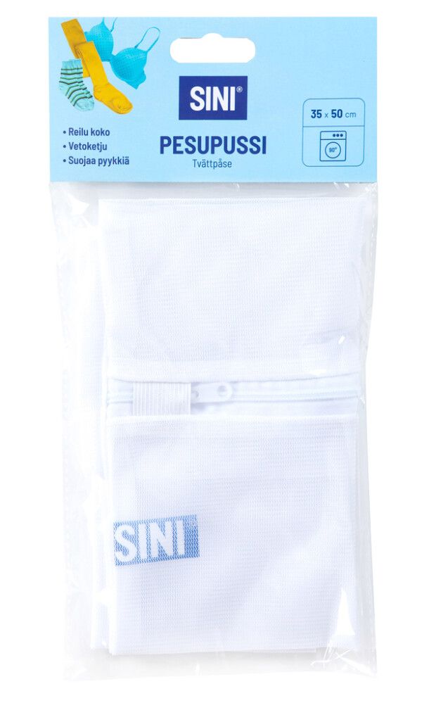 Pesupussi Sini valkoinen 35 x 50 cm