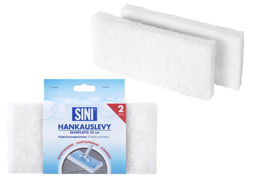 Hankauslevy Sini Kylpyhuonepesimeen 2 kpl Valkoinen 23 cm