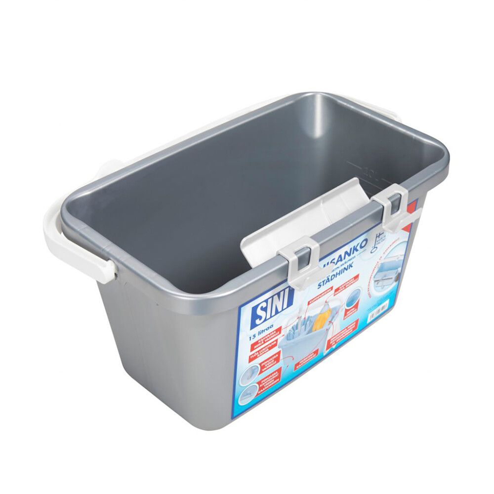 Sanko ja teline ikkunanpesuvälineille Sini 15 l