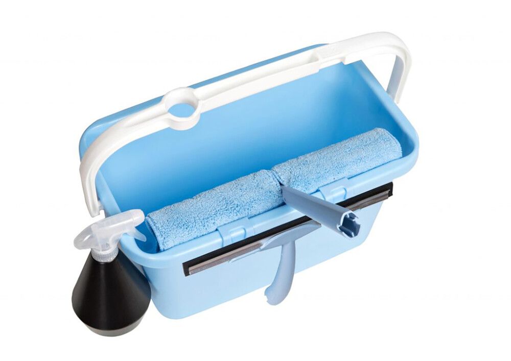 Sanko ja teline ikkunanpesuvälineille Sini 15 l