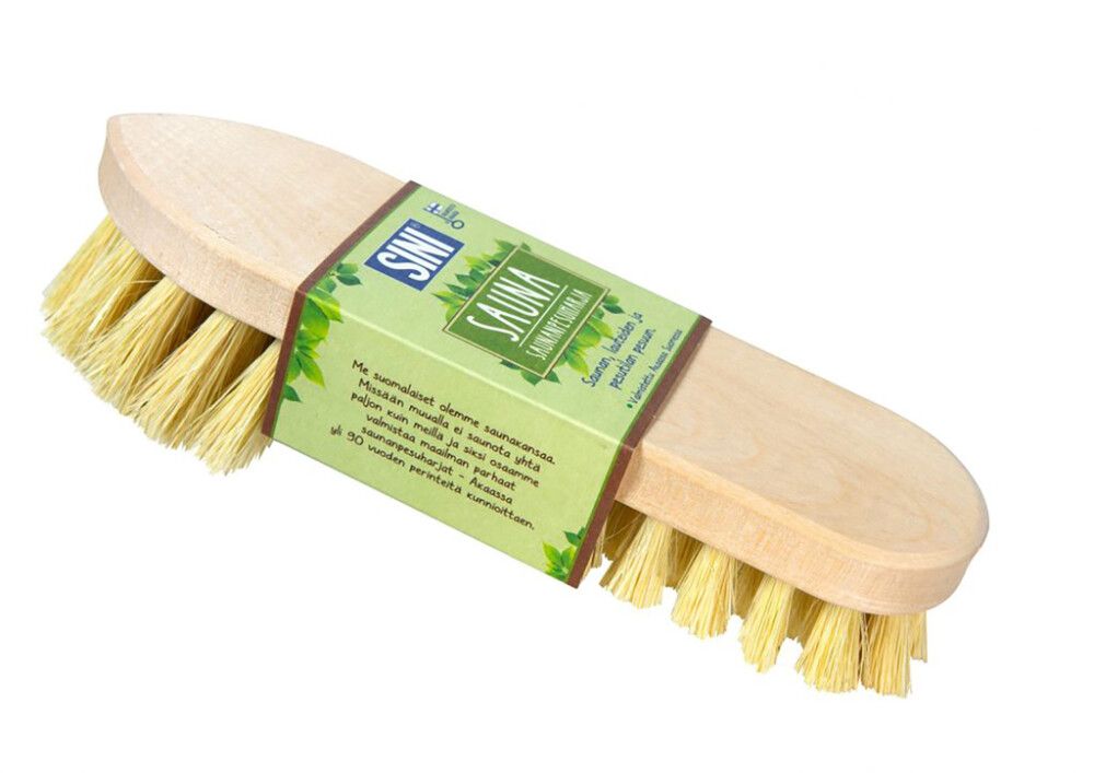 Saunanpesuharja Sini Puu/Luonnonkuitu