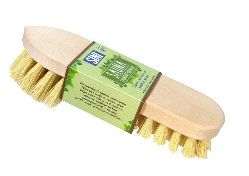Saunanpesuharja Sini Puu/Luonnonkuitu
