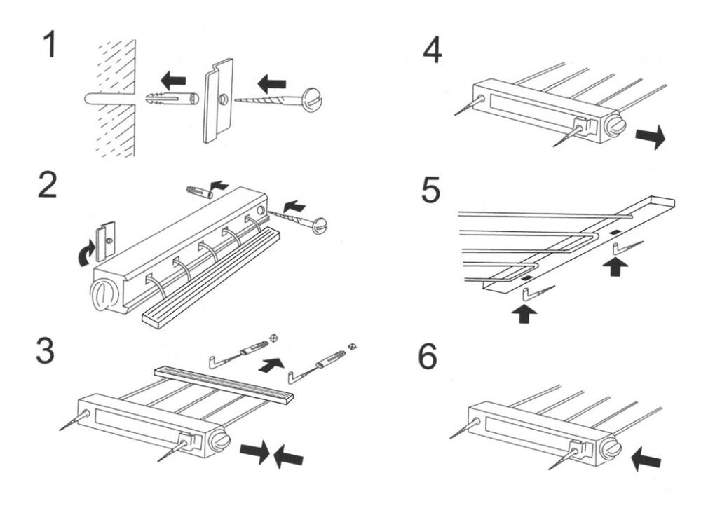 Kuivausteline Sini Vedä ja ripusta Valkoinen