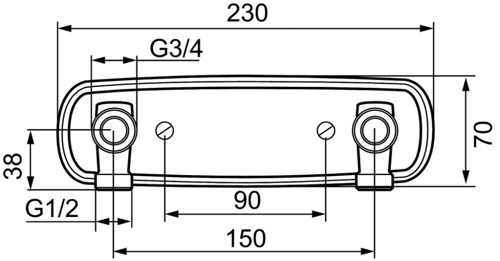 Pinta-asennuslevy Mora kromi