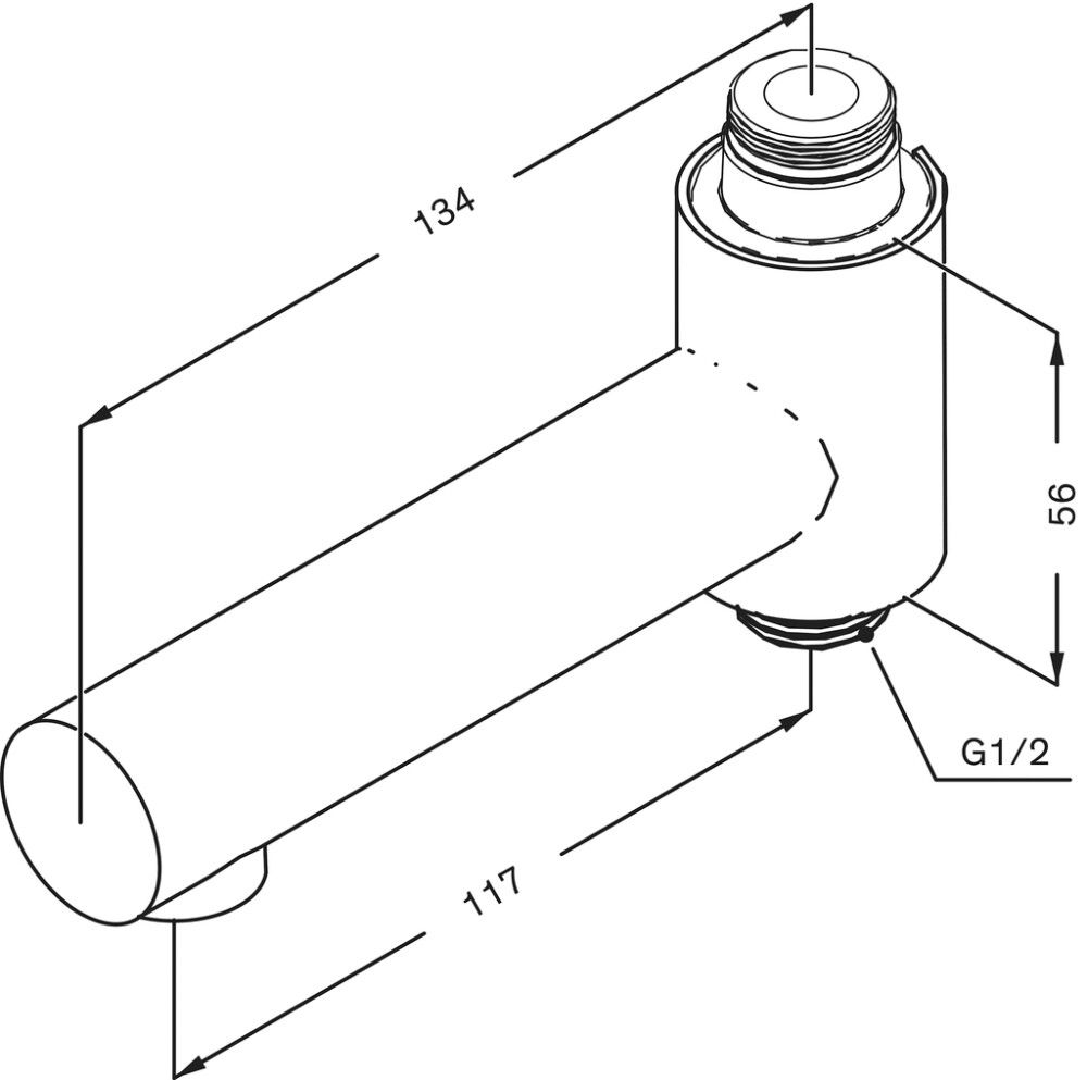 Kääntyvä juoksuputki Damixa kromi