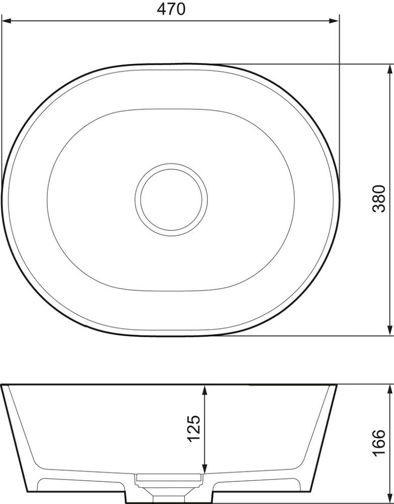 Malja-allas FM Mattsson Lava II valkoinen 47 x 38 cm