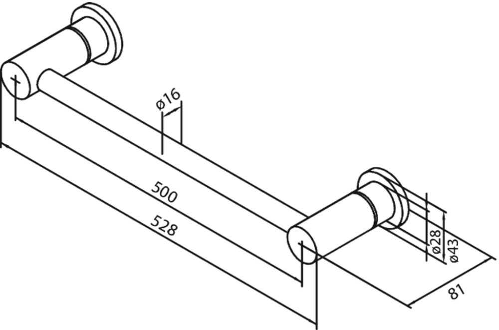 Pyyhetanko Damixa Collection harjattu kupari 50 cm