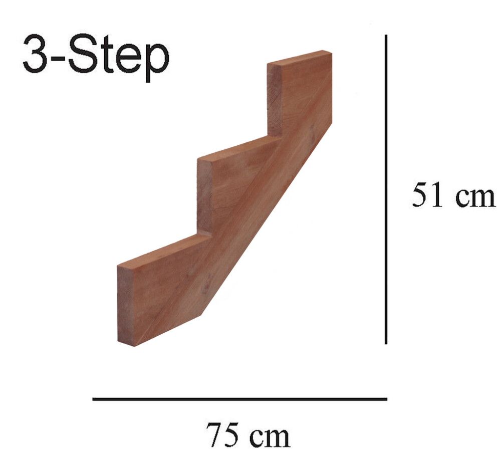 Porrasrunko Hortus 3-askelmaa Painekyllästetty ruskea