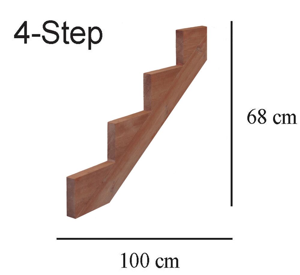Porrasrunko Hortus 4-askelmaa Painekyllästetty ruskea