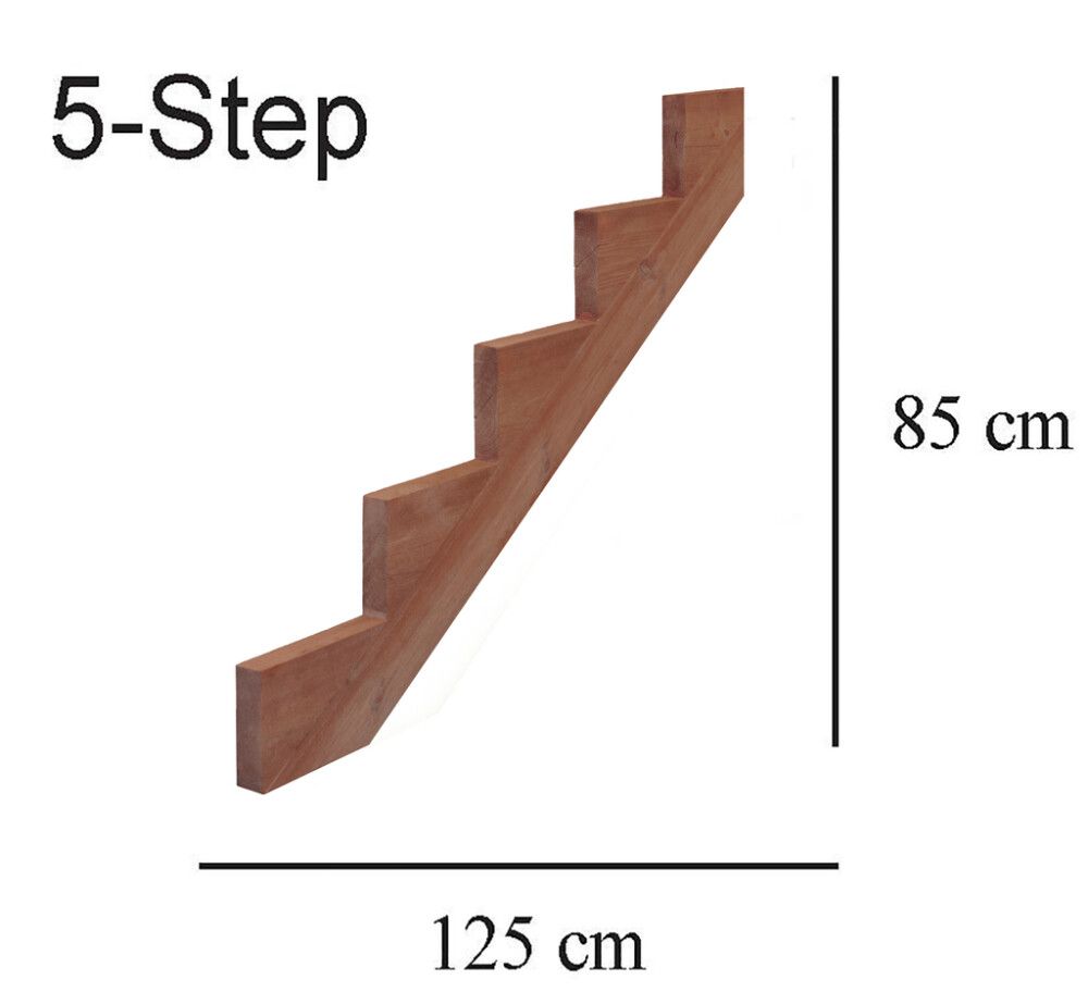 Porrasrunko Hortus 5-askelmaa Painekyllästetty ruskea