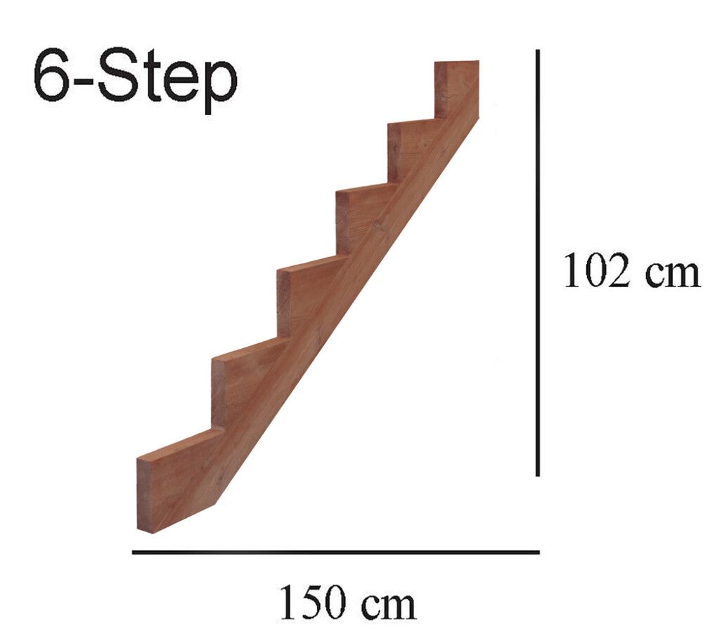 Porrasrunko Hortus 6-askelmaa Painekyllästetty ruskea
