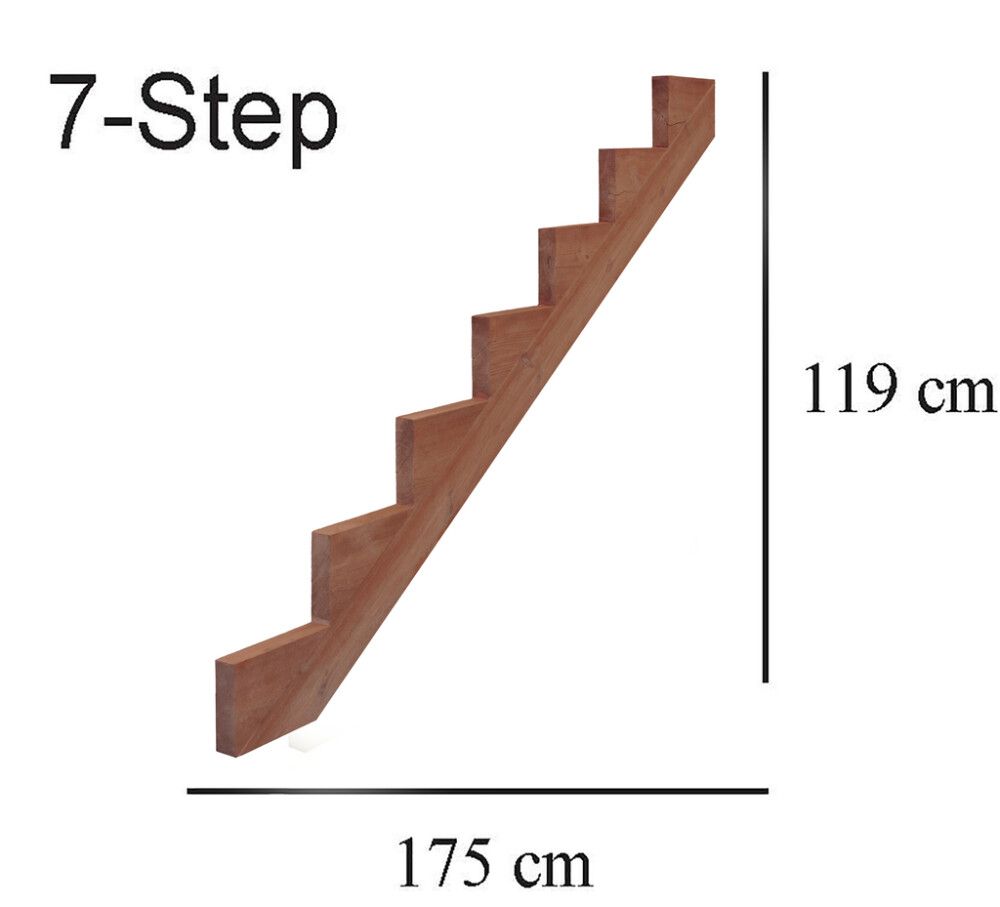 Porrasrunko Hortus 7-askelmaa Painekyllästetty ruskea