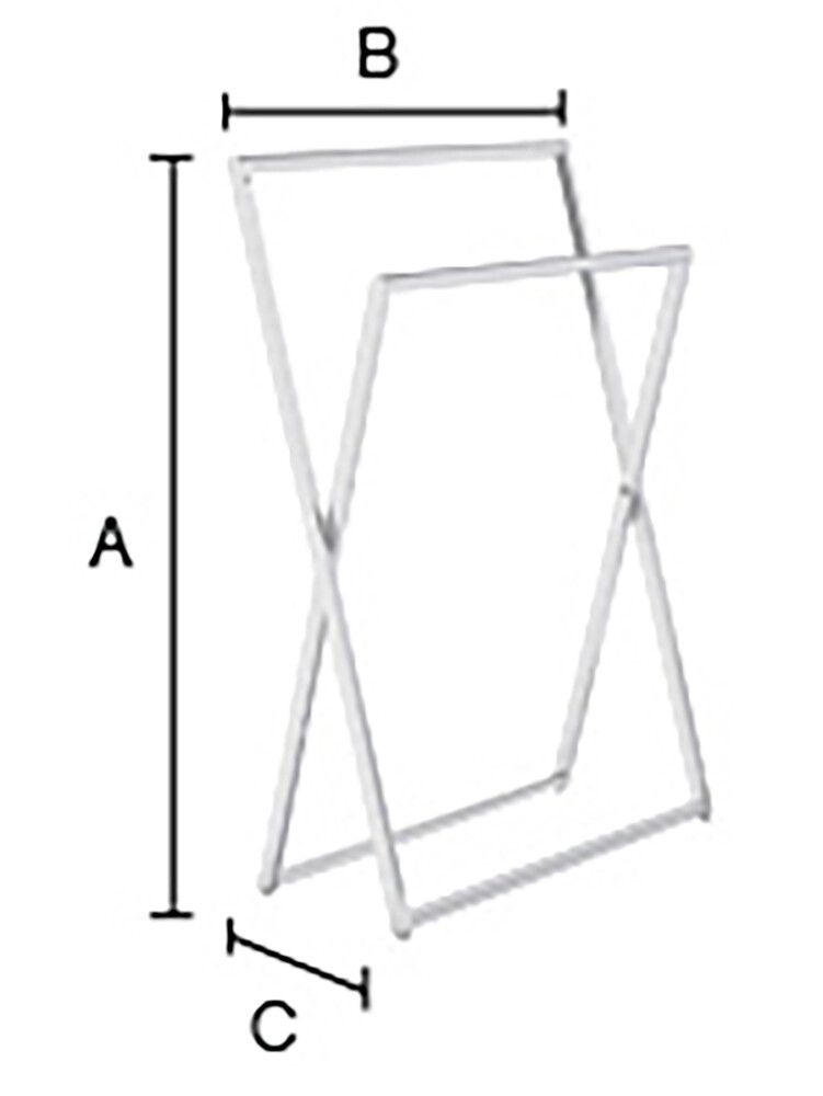 Seisova pyyhetanko Smedbo kromi 60 x 25 x 89 cm