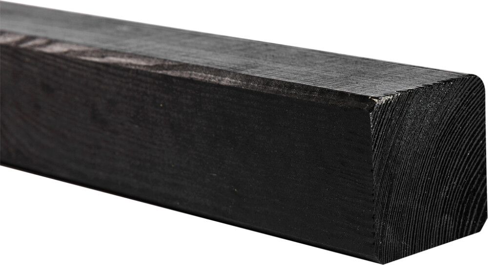 Puutolppa 6,8 x 6,8 x 188 cm musta