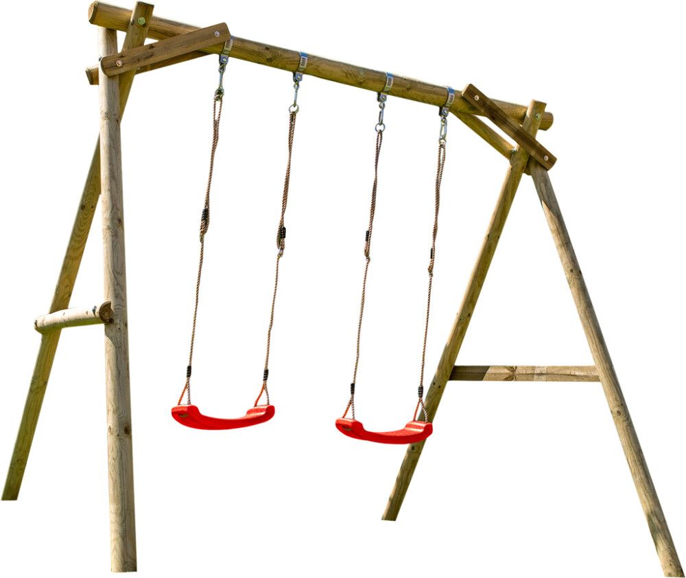 Keinuteline Nordic Play kahdella keinulla