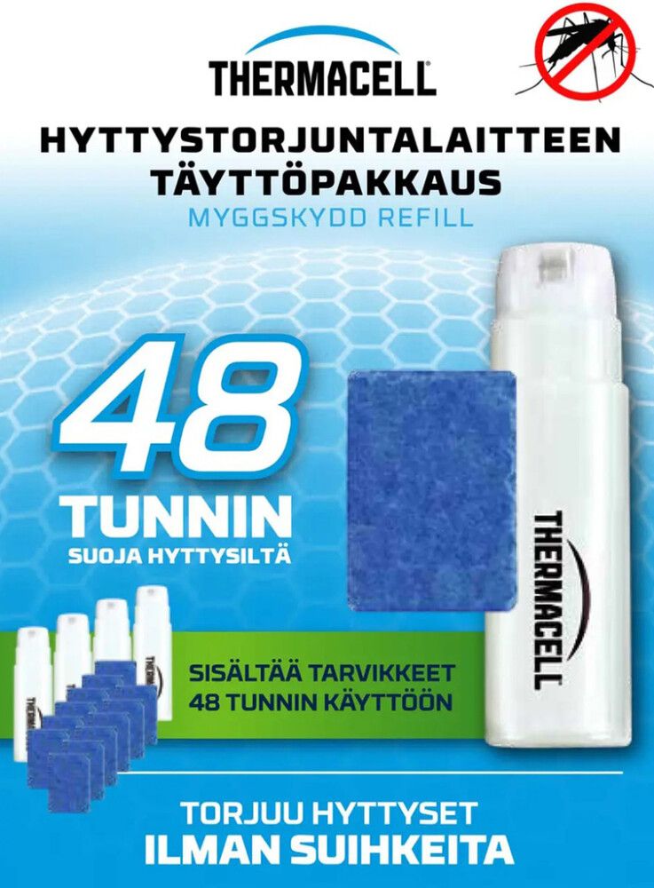 Hyttystorjuntalaitteen täyttöpakkaus Thermacell 48 h