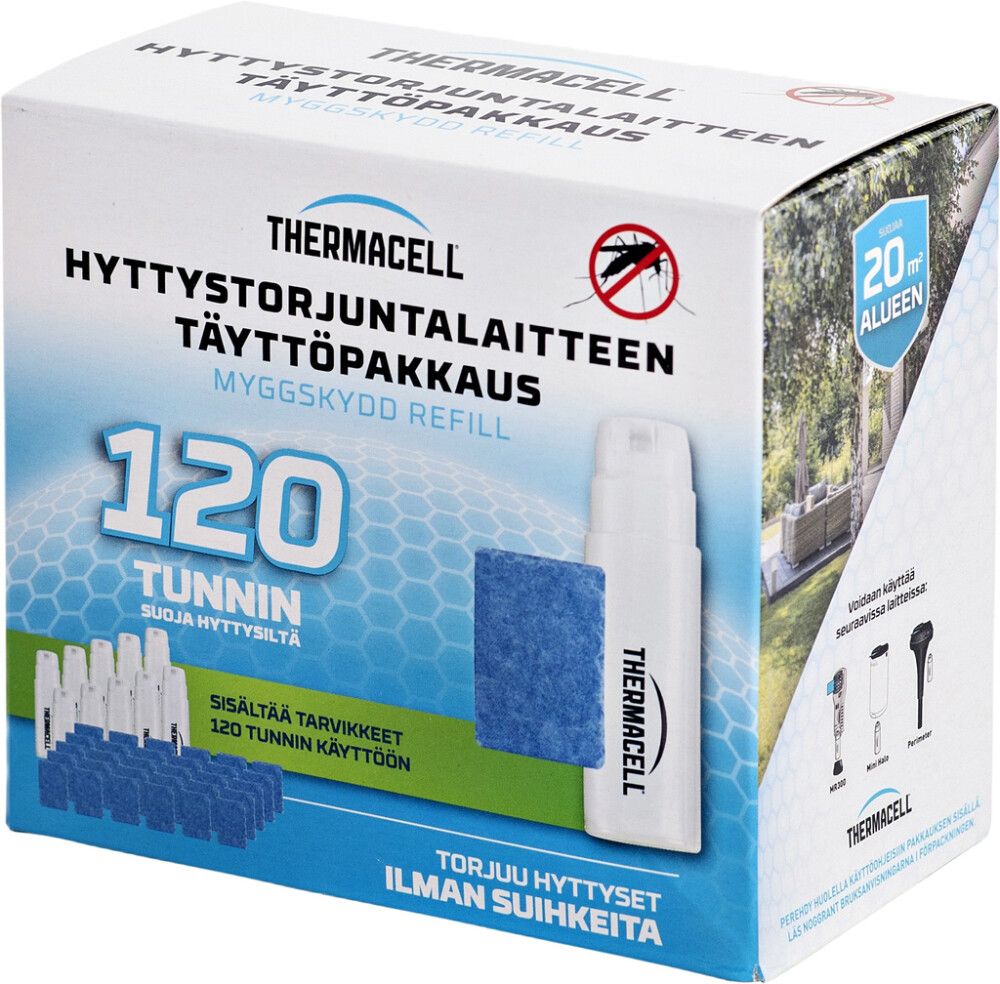 Hyttystorjuntalaitteen täyttöpakkaus Thermacell 120 h