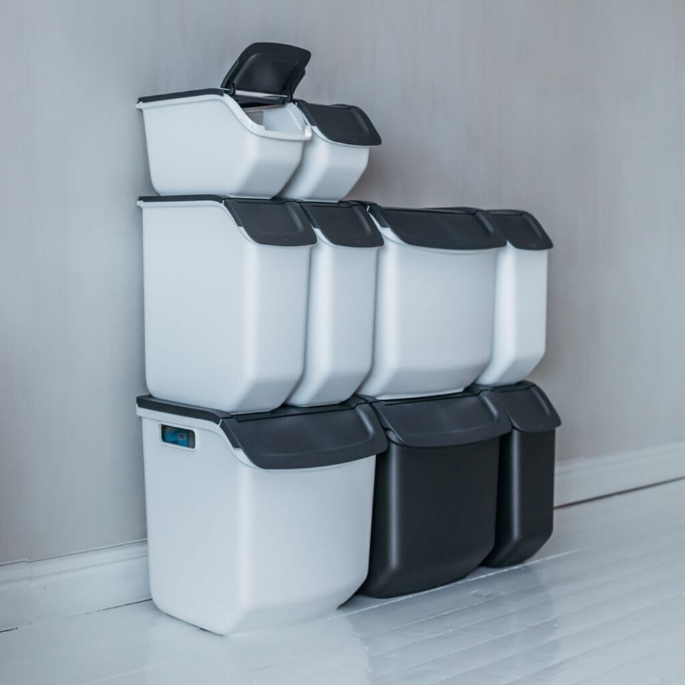 Kierrätysastia Sini Valkoinen 43 litraa