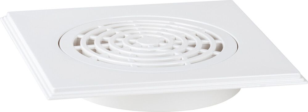 Neliö lattiakaivonkansi Gelia valkoinen 160 x 160 mm