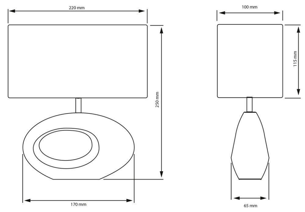 Pöytävalaisin Aneta Olina ruskea/beige 22 x 10 x 25 cm