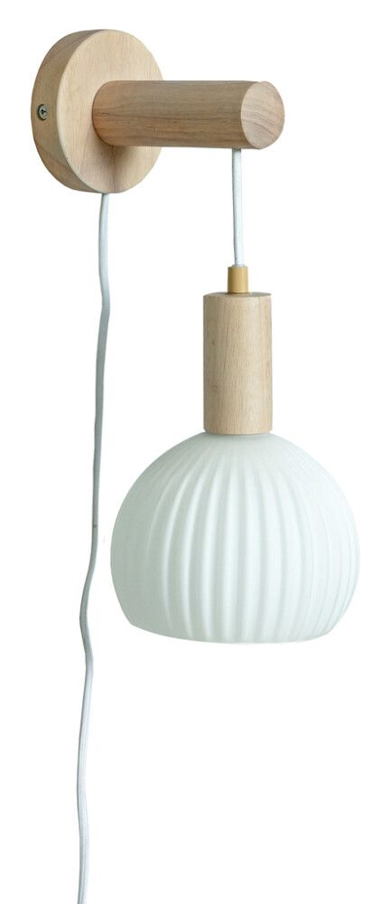 Seinävalaisin Aneta Lapponia puu/valkoinen 20 x 15 x 35 cm