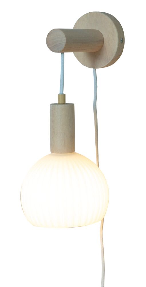 Seinävalaisin Aneta Lapponia puu/valkoinen 20 x 15 x 35 cm