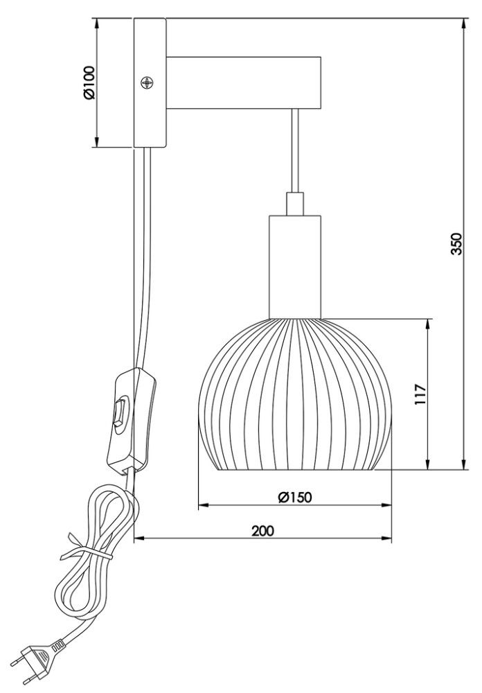 Seinävalaisin Aneta Lapponia puu/valkoinen 20 x 15 x 35 cm