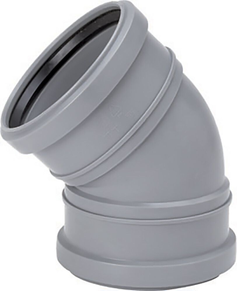 Muhvikulma Uponor 75 x 45°, Harmaa