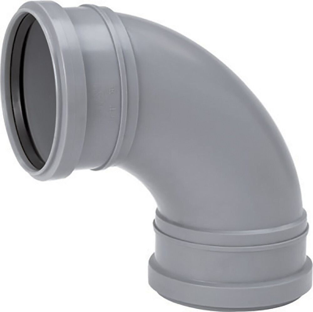 Muhvikulma Uponor 110 x 88,5°, Harmaa pyöristetty