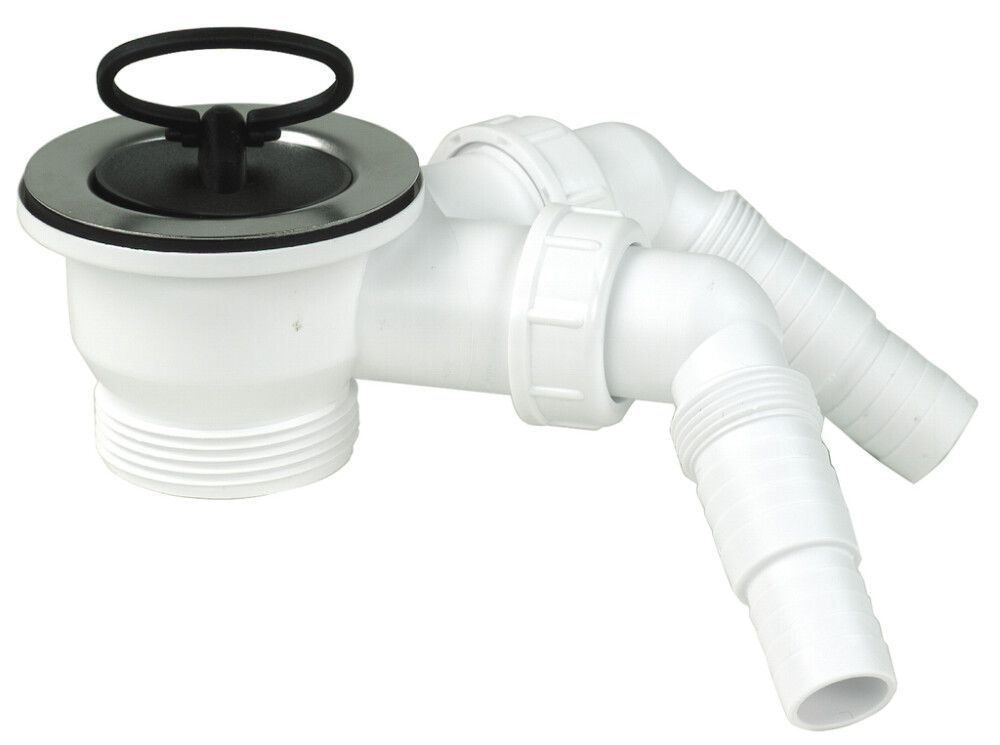 Pohjaventtiili Gelia kahdella poistolla