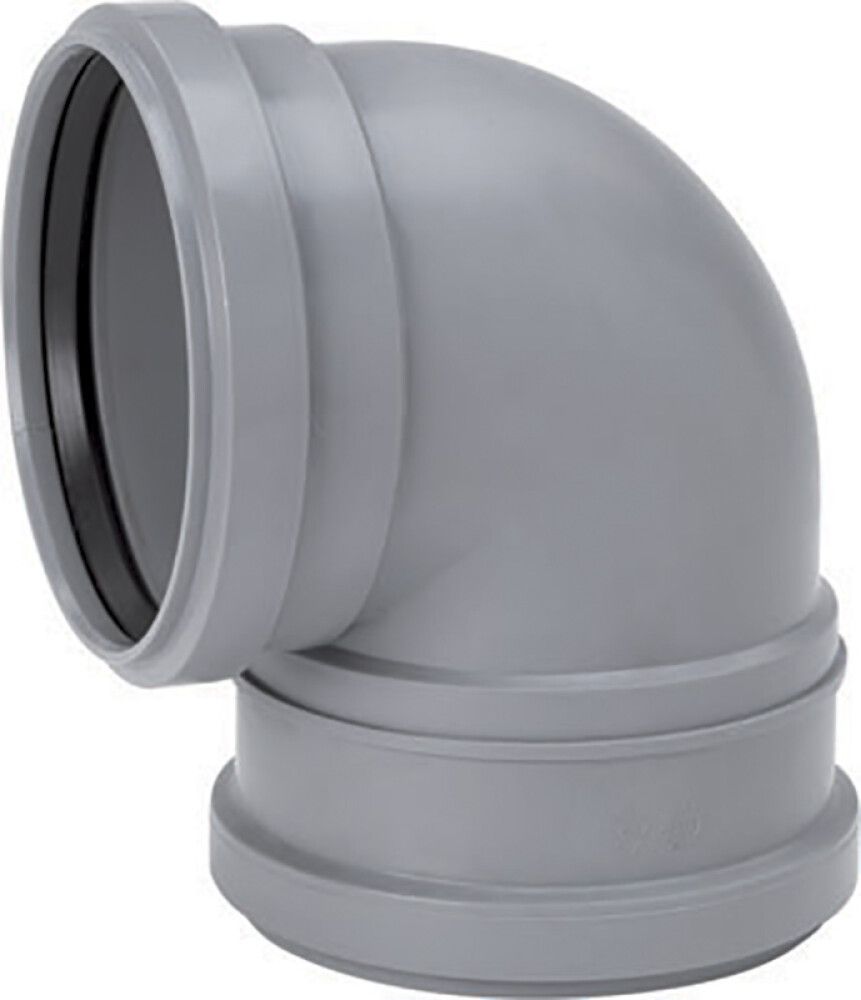 WC-muhvikulma Uponor 110 x 88,5°, Harmaa