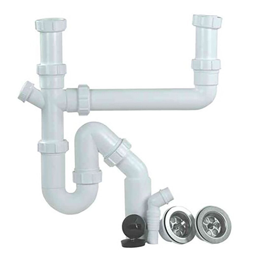 Keittiövesilukko Gelia 2-altainen 50 mm