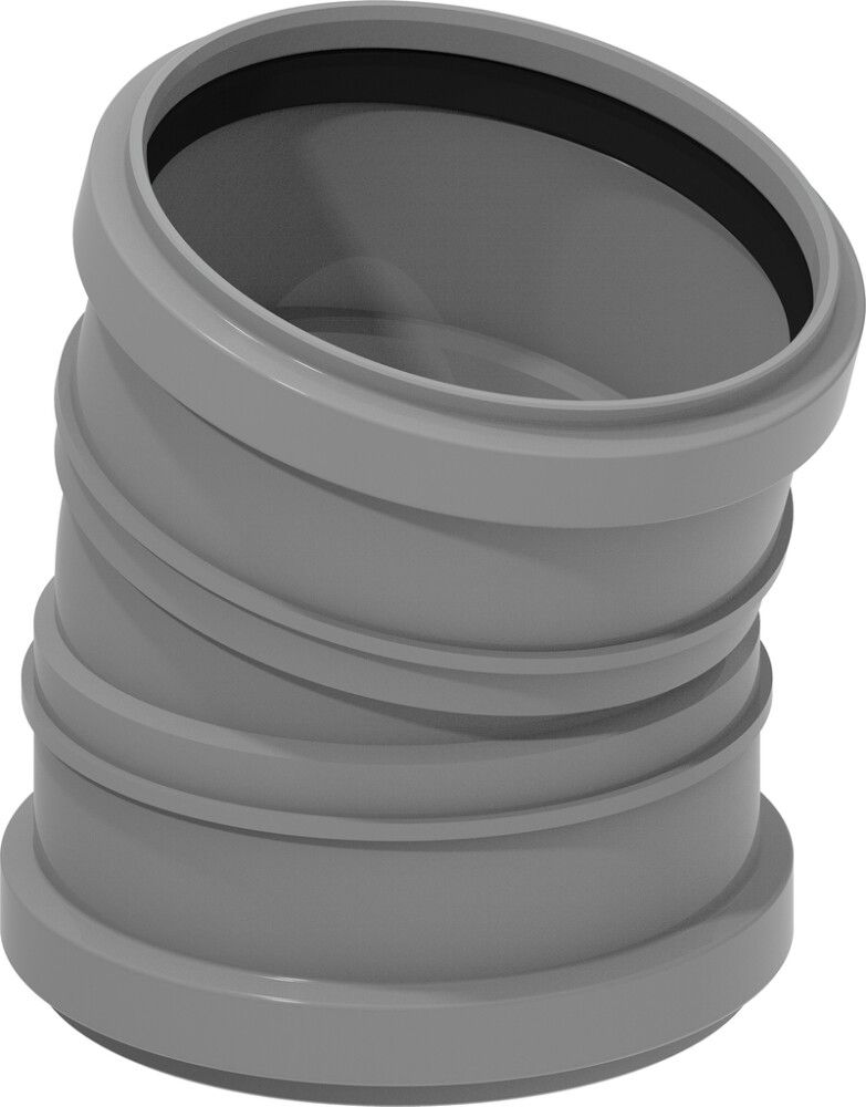 Muhvikulma Uponor 110 x 15°, Harmaa